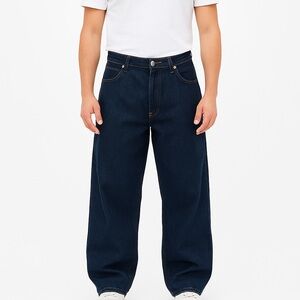 Men’s Dark Blue Baggy Jeans